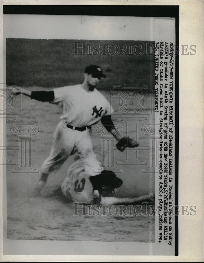 1955 Press Photo Cleveland Indians Dale Mitchell - Historic Images