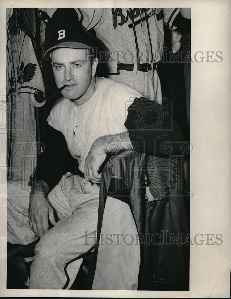 1948 Press Photo Nelson Potter to start with the Boston Braves - Historic Images