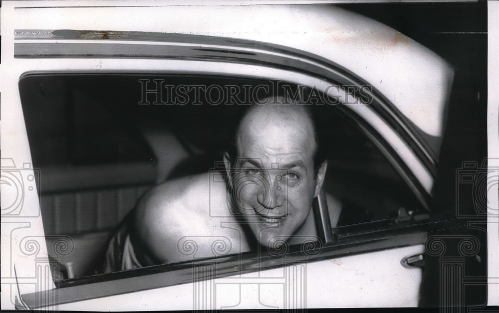 1956 Press Photo Baltimore businessman Joseph Fisher captured by police-Historic Images