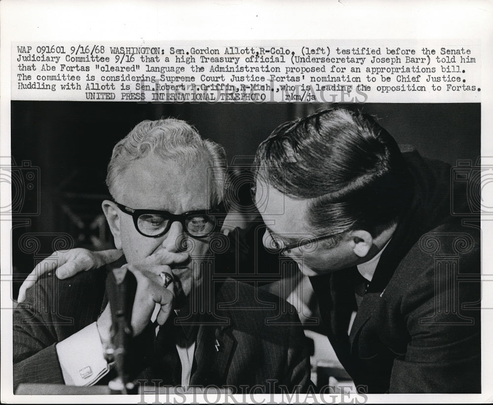 1968 Sen. Gordon Allott testified before the Senate Judiciary - Historic Images