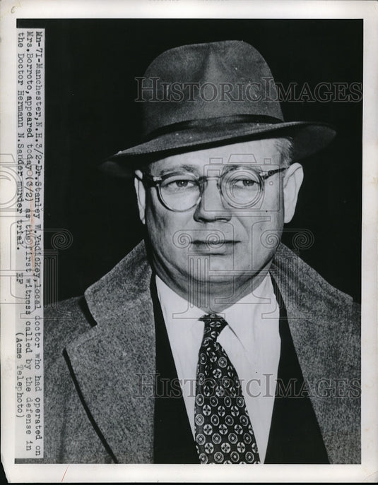 1950 Press Dr. Stanley W. Yudickey, local doctor who operated Mrs. Borroto - Historic Images