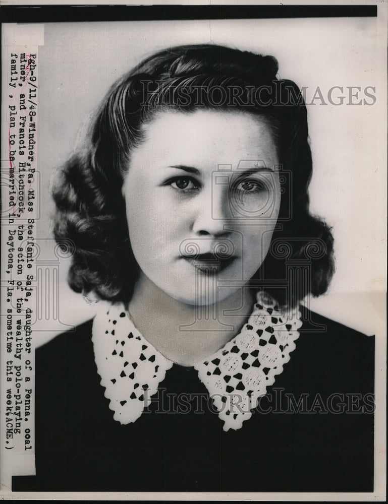 1948 Press Photo Steffanie Saja plan to be married-Historic Images