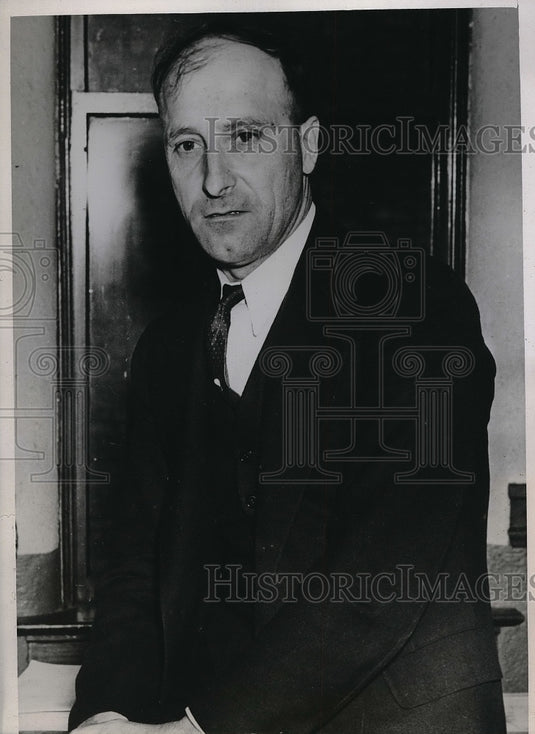 1938 Press Photo South Bend, Ind. Louis Horvath in custody for murder - Historic Images