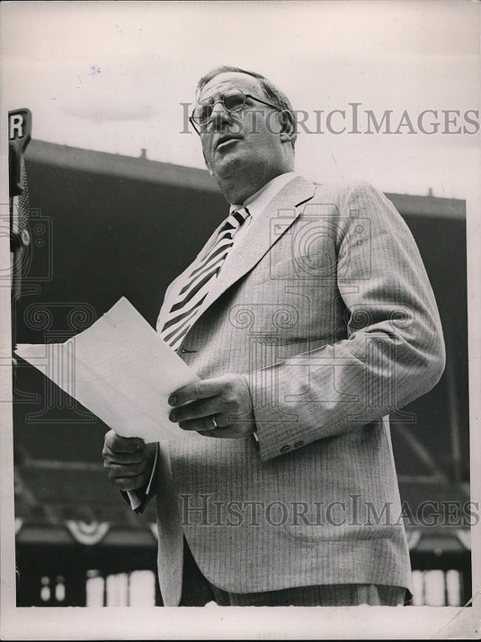1936 Press Photo Thomas C. O'Brien Speaking at NUST Convention-Historic Images