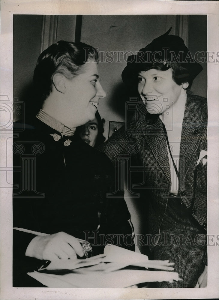 1937 Natalie Couch, Ruth Minor, Republican women in Albany, NY - Historic Images