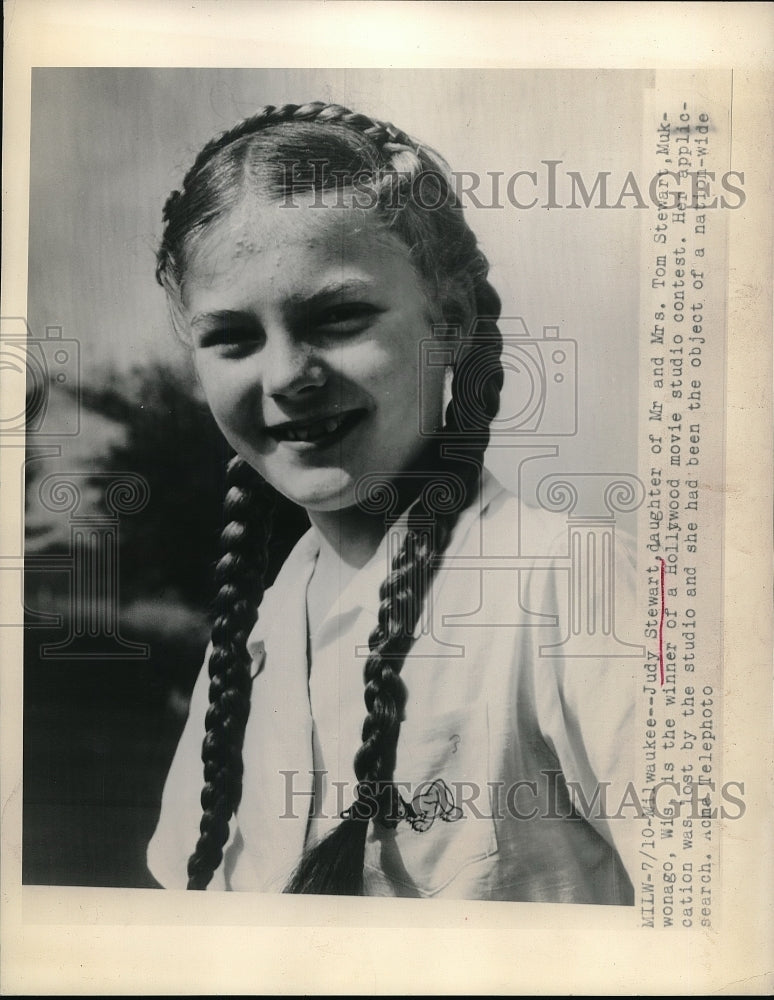 1948 Judy Stewart Mr Mrs Tom Winner Hollywood Movie Studio - Historic Images