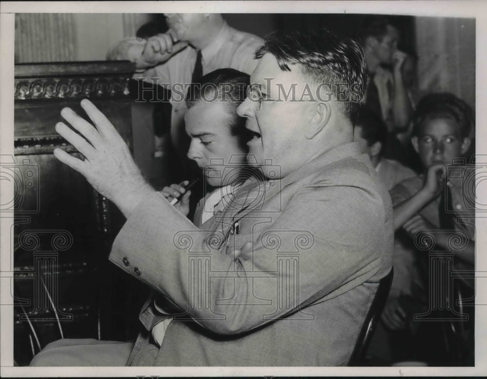 1938 Press Photo Police Chief Jess Fischer of Monroe Michigan-Historic Images