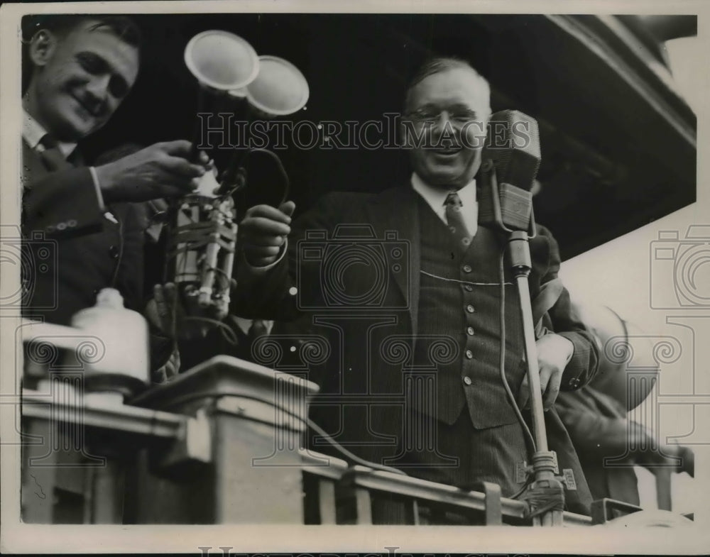 1936 Press Photo Gov. Alfred Landon during his campaign tour in Michigan.-Historic Images