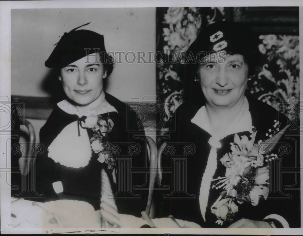 1936 Press Photo Mrs. Theo Cobb Landon, Wife of Gov. Alf Landon, Mrs. Ed Graham - Historic Images