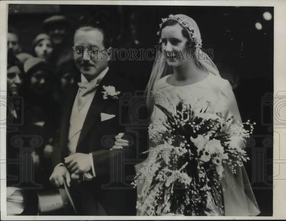 1931 Press Photo The Wedding of Miss Mullins, American Heiress to Alexander - Historic Images