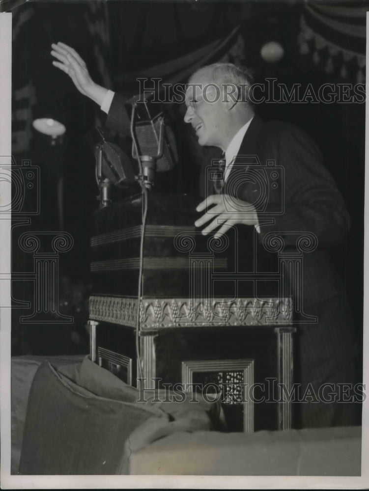 1936 Press Photo Gov. A. Landon at State Fair Grounds, Indianapolis, IN-Historic Images