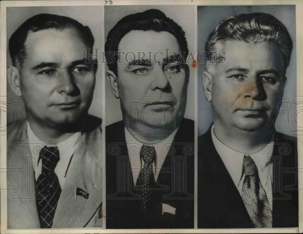 1957 Moscow, USSR AB Aristov,Leonid Brezhnev,NI Belyayev,Comm Party - Historic Images