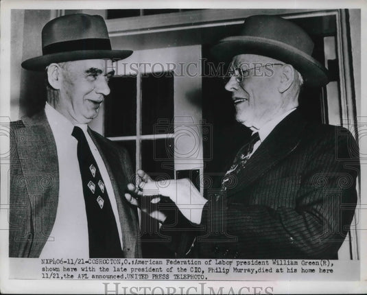 1952 American Federation of Labor President William Green & Philip M - Historic Images