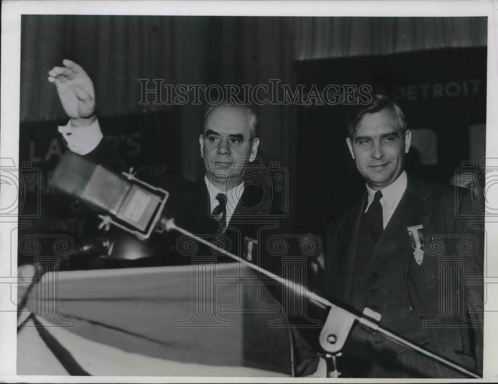1941 Press Photo CIO President Philup Murray Detroit August Soholle-Historic Images