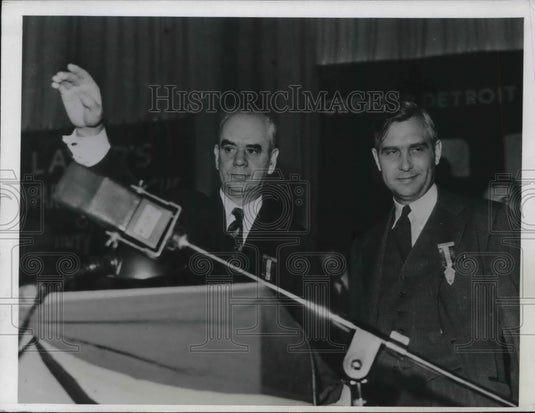 1941 Press Photo CIO President Philup Murray Detroit August Soholle-Historic Images
