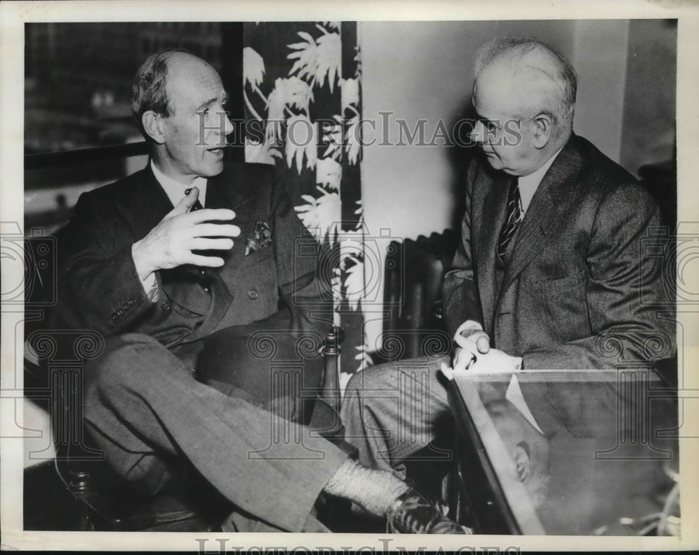 1952 Press Photo Lord Halifax, British Amb to US &amp; CIO Pres. Philip Murray-Historic Images