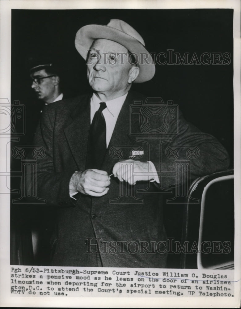 1953 Press Photo Supreme Court Justice,William Orville Douglas-Historic Images