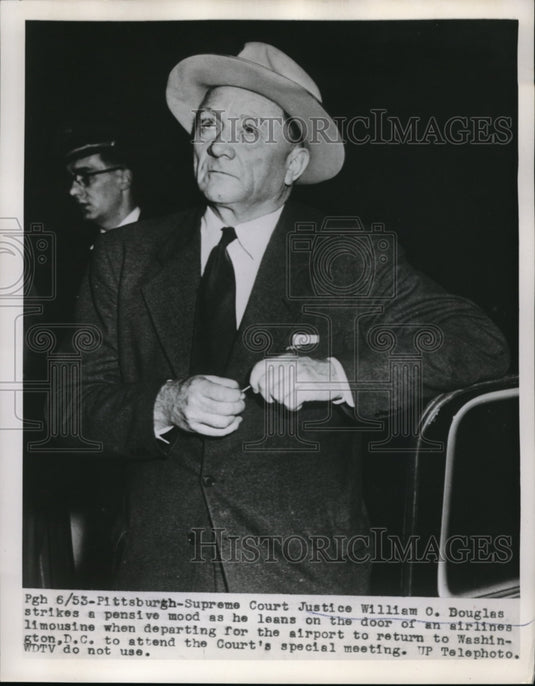 1953 Press Photo Supreme Court Justice,William Orville Douglas-Historic Images
