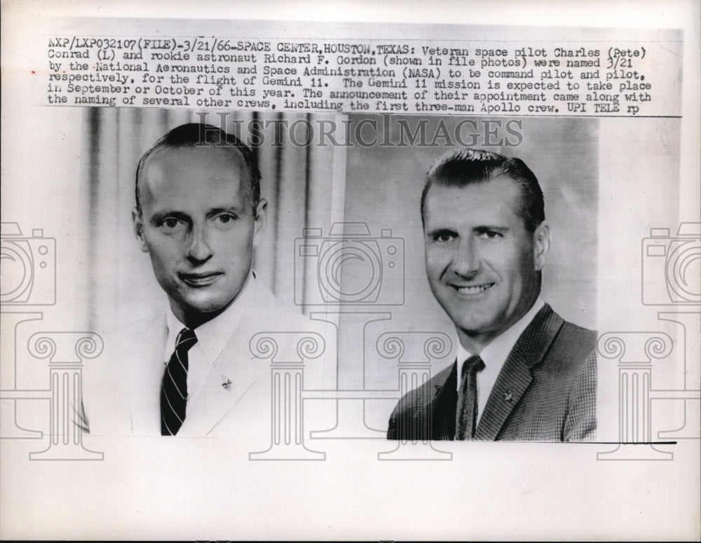 1966 Astronauts Charles Conrad & Richard Gordon of Gemini 11 - Historic Images