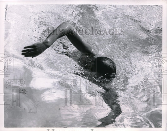 1962 Press Photo Gerhard Hetz 400 Meter Individual Medley - Historic Images