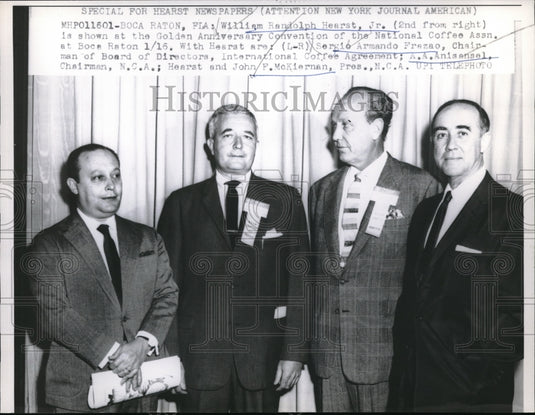 Press Photo William Randolph Hearst Jr. Sergio Armando Frezao, A.A. Anisansel-Historic Images
