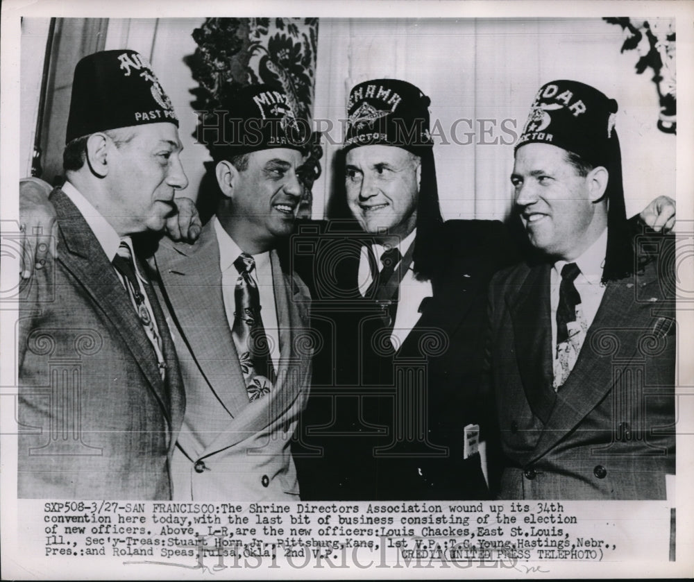 1952 Shrine Directors Association in 34th convention of new Officer - Historic Images