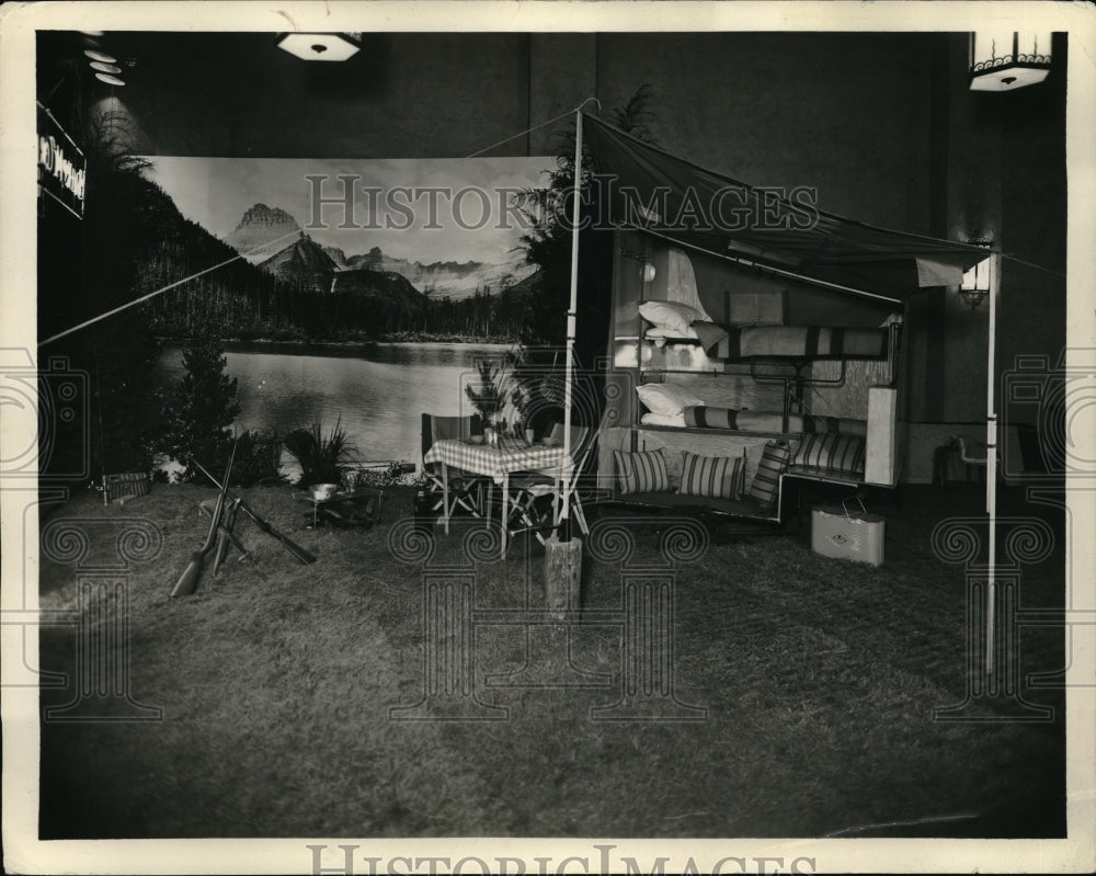 1936 Press Photo View of Camp Equipment-Historic Images