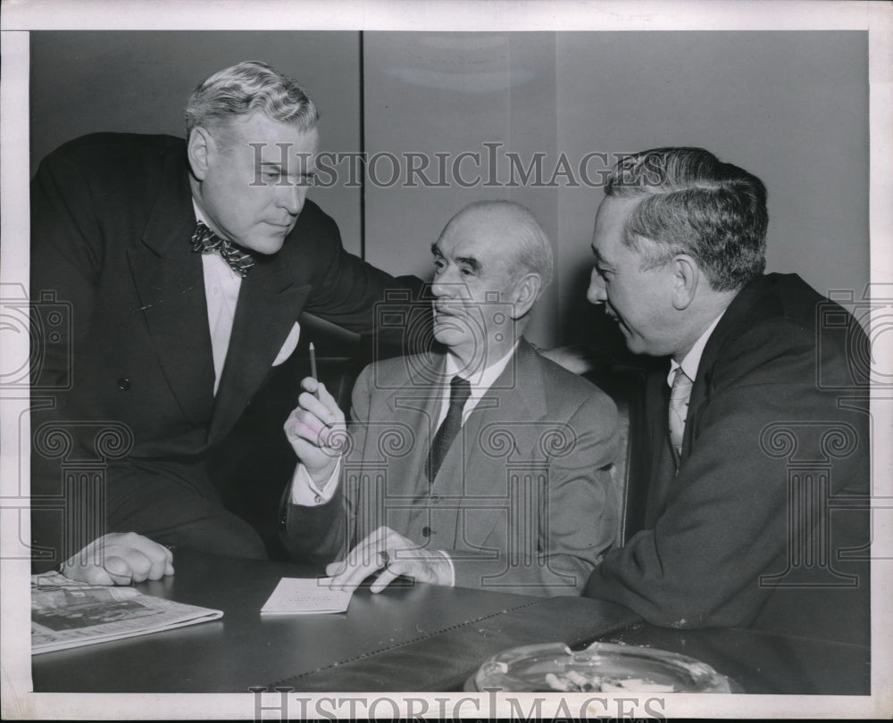 1952 Press Photo Philip Murray CIO President David J. McDonald James G. Thimmes - Historic Images