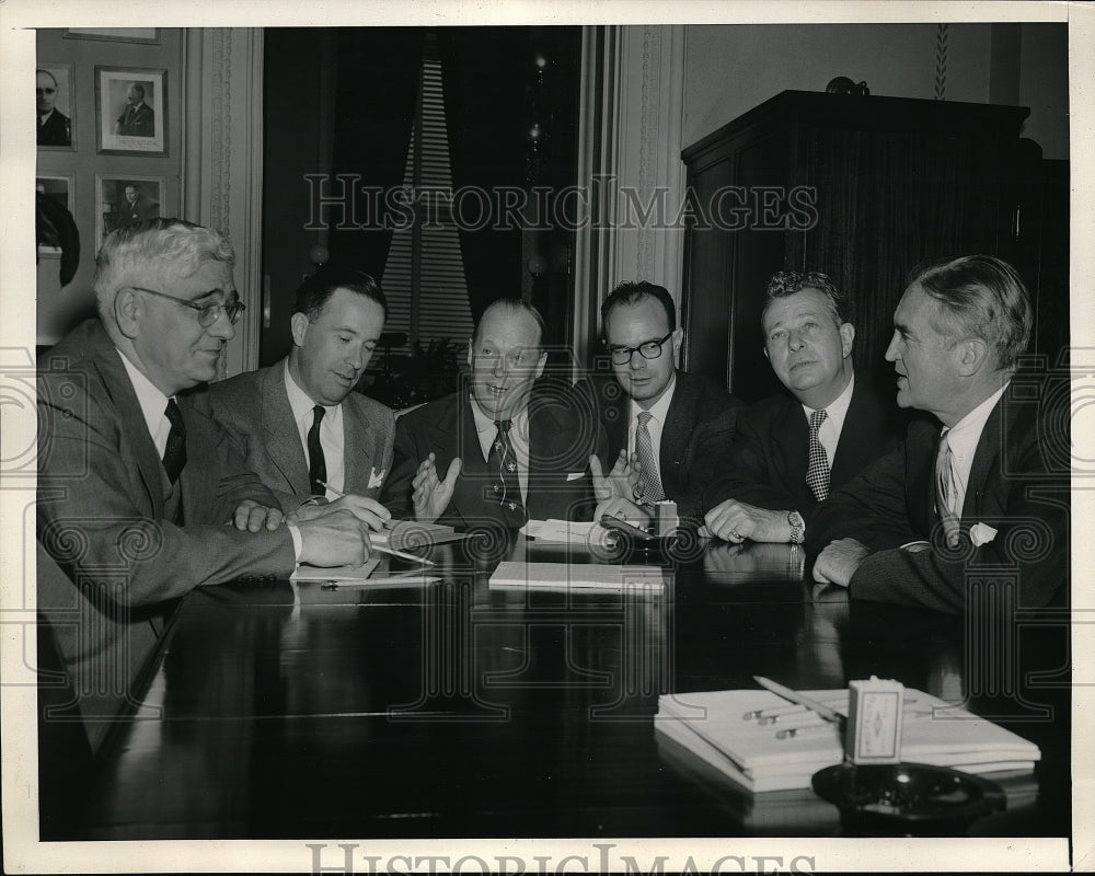 1954 Senators Henry Drowskak, Henry Jackson, Charles Potter, Sen - Historic Images