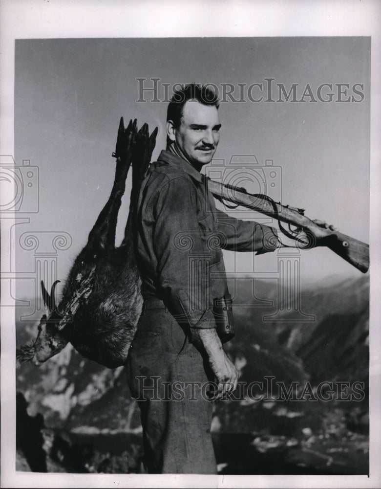 1945 Cpl. Dennis Hipps brings home chamois meat for the 79th Fighter-Historic Images