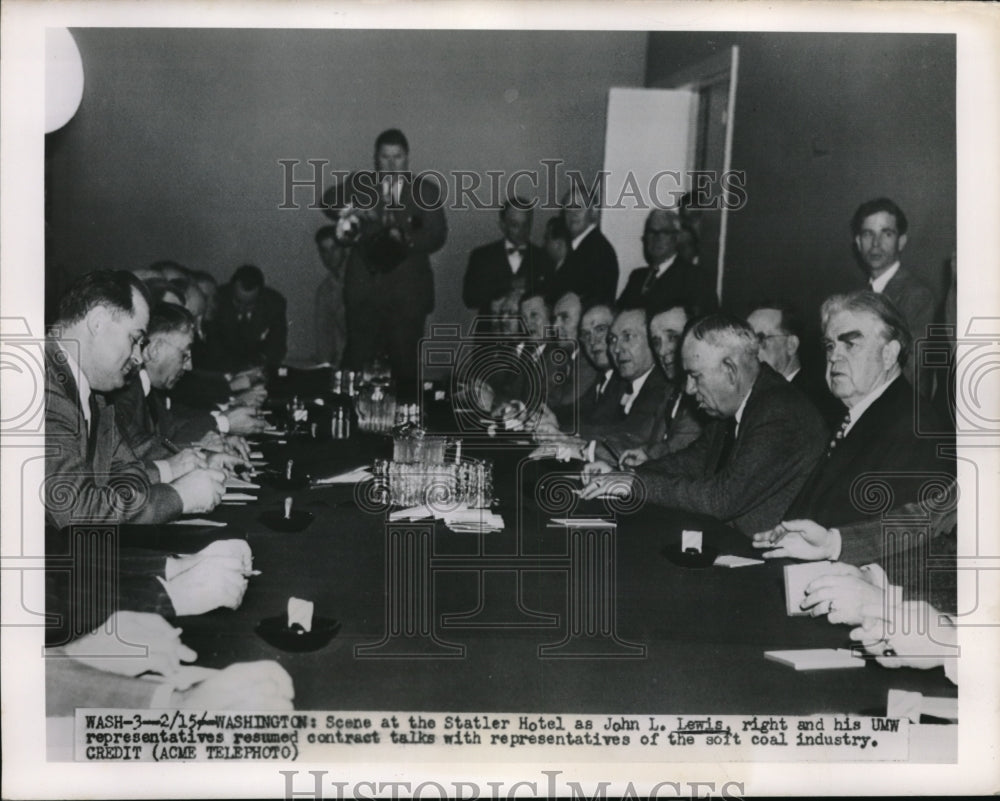 1950 John Lewis and is UMW Representative of soft coal Industry. - Historic Images