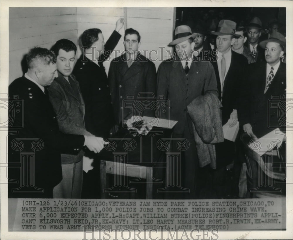 1946 Press Photo Ellsworth Reid Jr.,Lt. Leo Harty,Robert Irwin,William Burke-Historic Images