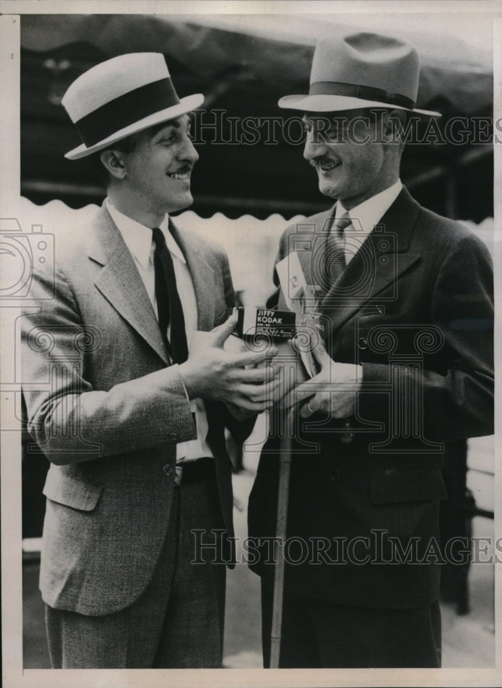 1934 Press Photo Joseph L.Speicher and Col.C.W. Fitch World Fair At Chicago. - Historic Images