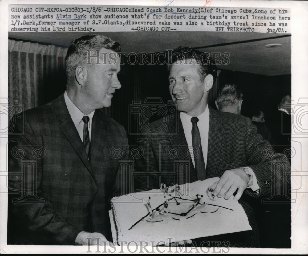 1965 Chicago Cubs Head Coach Bob Kennedy & Alvin Dark At Luncheon - Historic Images