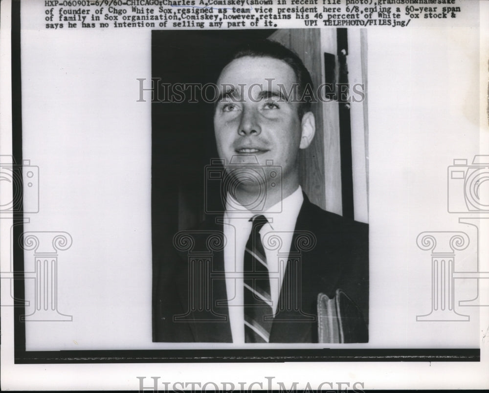 1960 Press Photo Charles Comiskey founder of Chicago White Sox. - Historic Images