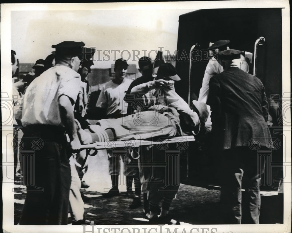 1941 St Louis Cardinals Center Fielder Terry Moore Injured When Hit - Historic Images