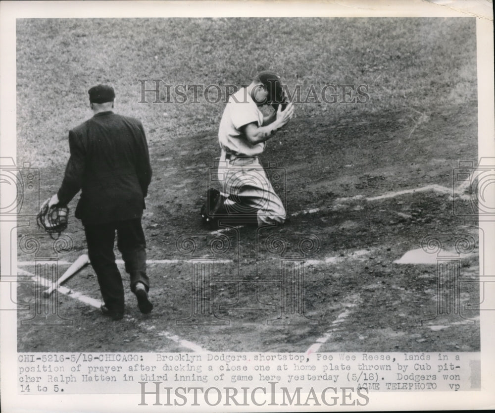 1949 Brooklyn Dodgers Shortstop Pee Wee Rogers-Historic Images
