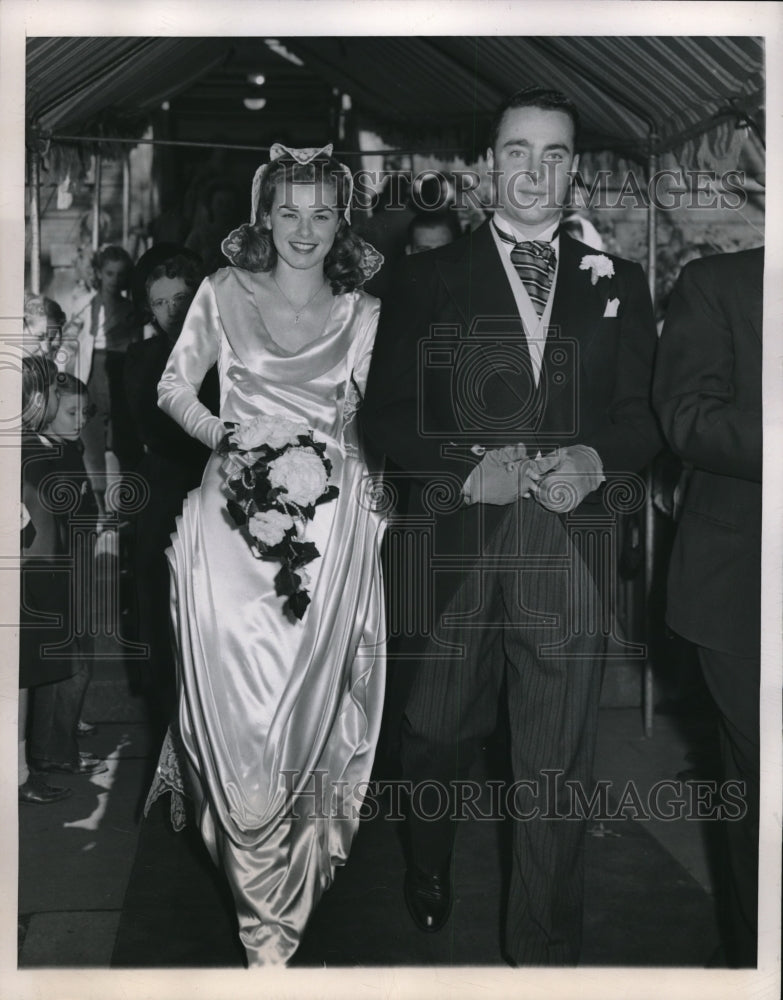 1949 Charles Comiskey Vice President White Sox Marries Dona Curran - Historic Images