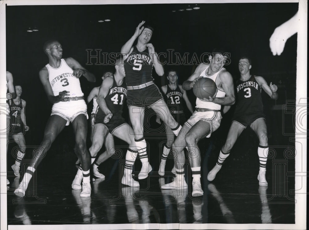 1958 Press Photo William North &amp; Willie Jones of Northwestern, Wisconsin&#39;s Gross - Historic Images