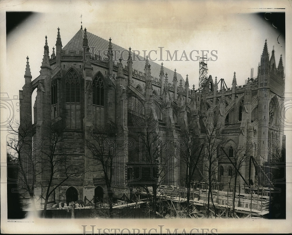 1932 Press Photo Exterior of Washington Cathedral taken at College of Preachers - Historic Images