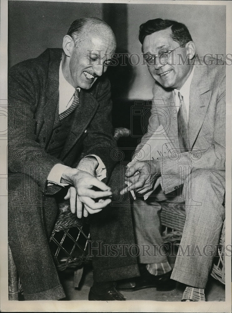 1934 Press Photo William Hodson and C.M. Brookman at Social leaders Conference - Historic Images