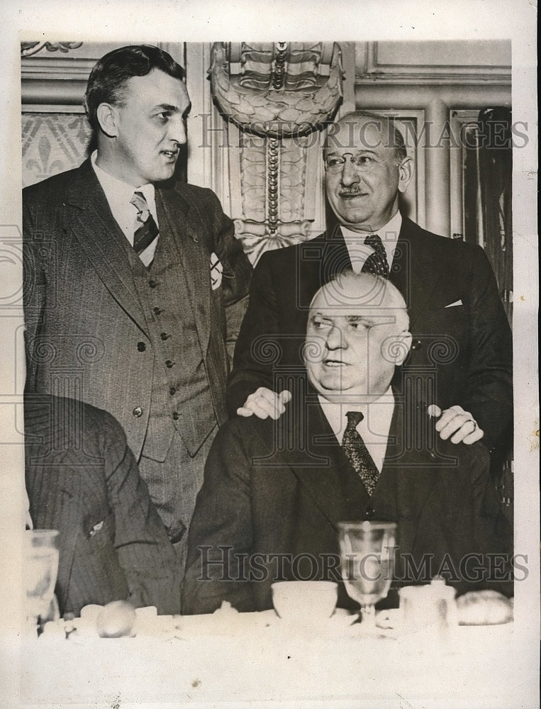 1932 Press Photo Illinois Democrats William Dieterich Judge Henry Horner - Historic Images