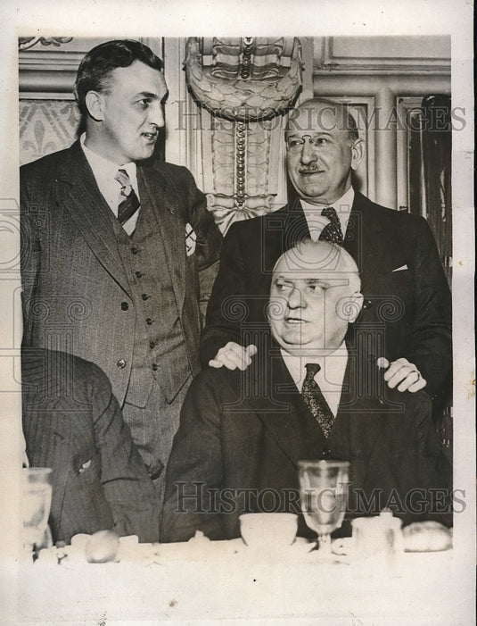 1932 Press Photo Illinois Democrats William Dieterich Judge Henry Horner - Historic Images