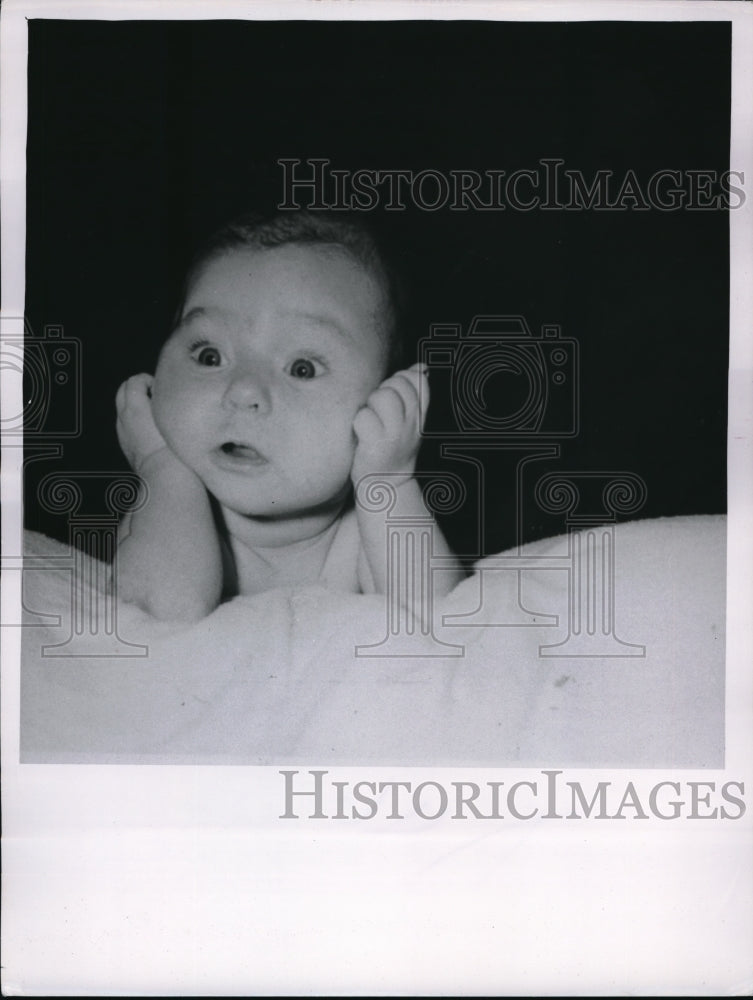 1956 Press Photo Baby Dick Sweney 56 Election Stunt The Last Call - neb38469 - Historic Images