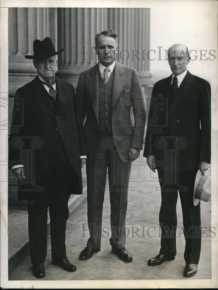 1930 Press Photo Senate sub committee Senators Lee Overman, Fred Steiner - Historic Images