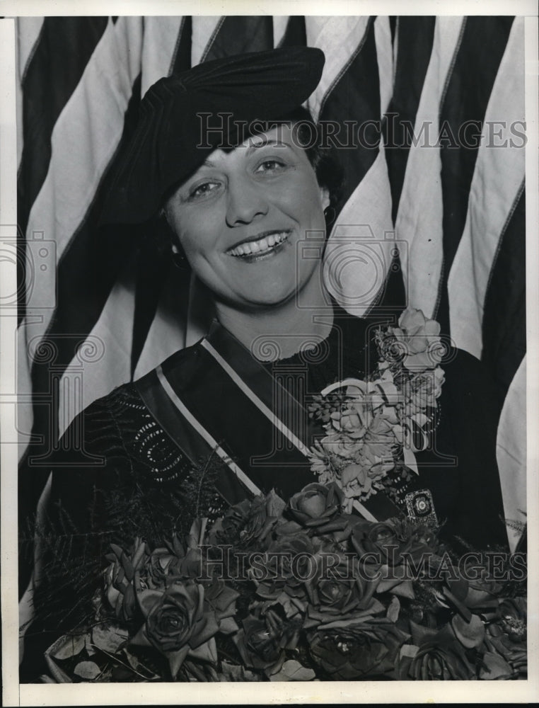 1936 Press Photo Mrs OW Hahn of Wayne Nebraska American Legion Auxiliary - Historic Images