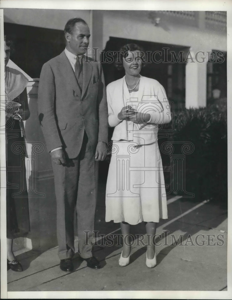 1933 Press Photo Rotwell Sheriff & Miss Helen Potter at a club in Havana-Historic Images