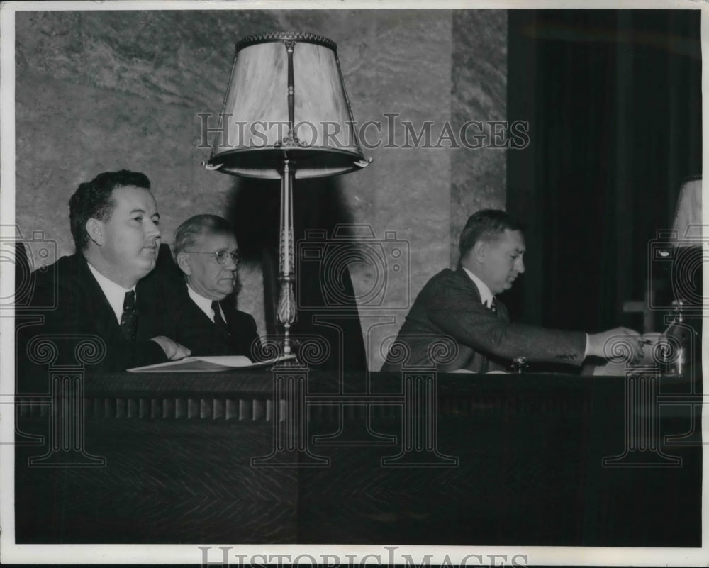 1942 Press Photo Reps John Tolan, John Sparkman &amp; Lawrence Arnold in CA - Historic Images