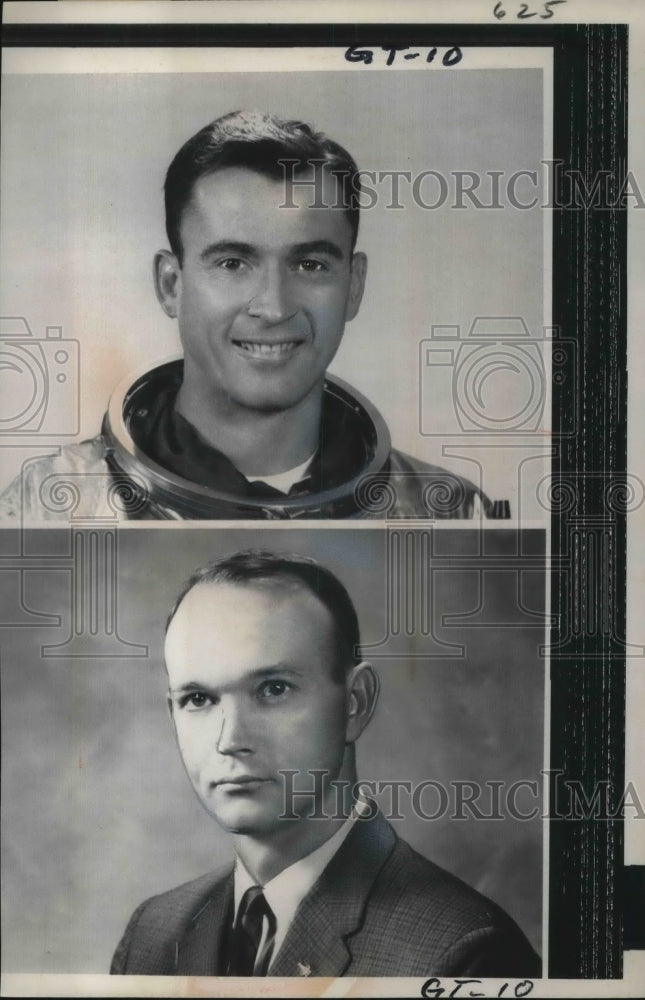 1966 Press Photo Astronauts John W.Young and Michael Collins of Gemini 10 - Historic Images