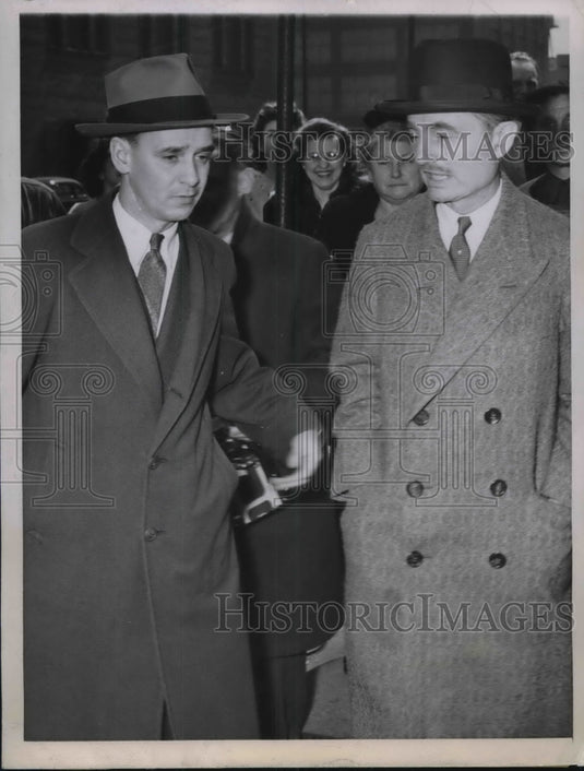 1944 Press Photo Thomas Harrison & Atty General Francis J Biddle in Chicago-Historic Images
